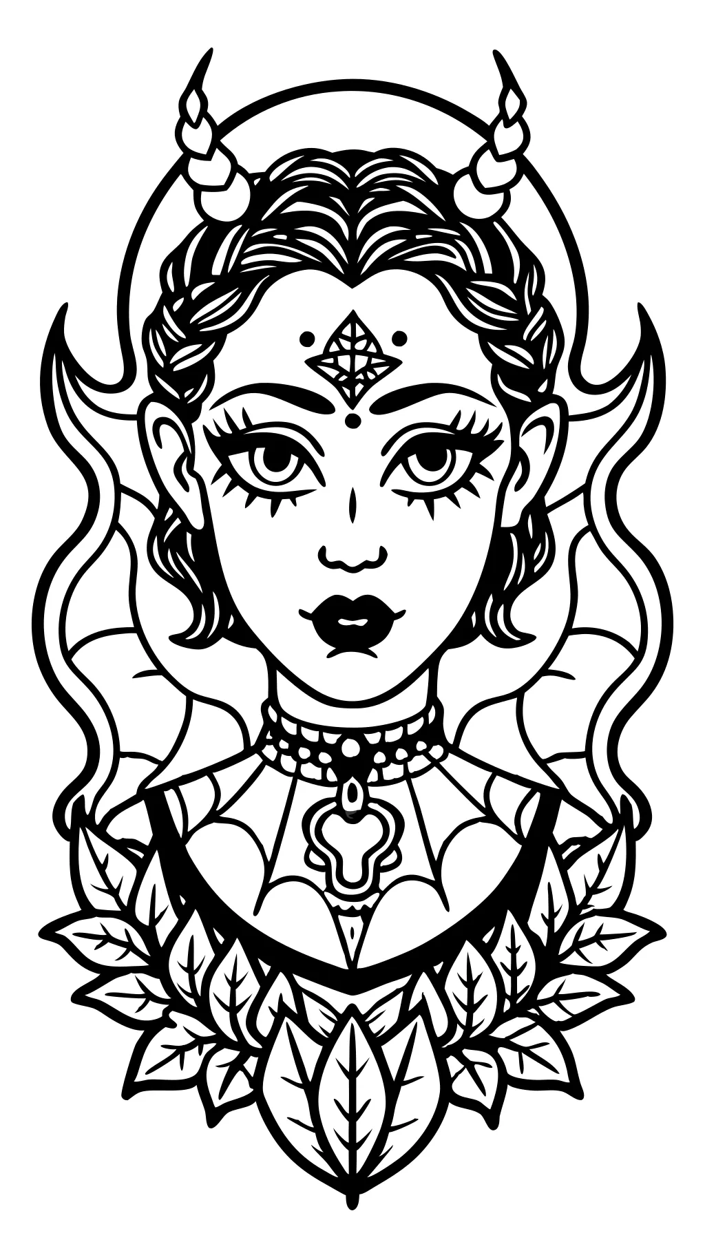 beauty horror coloring pages